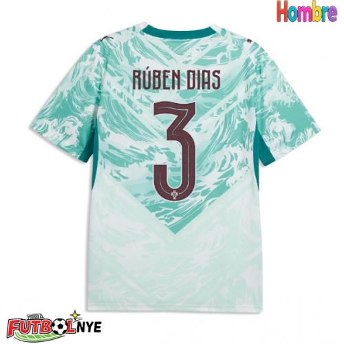 Camiseta Portugal Ruben Dias #3 Visitante Equipación Mundial 2026 manga corta